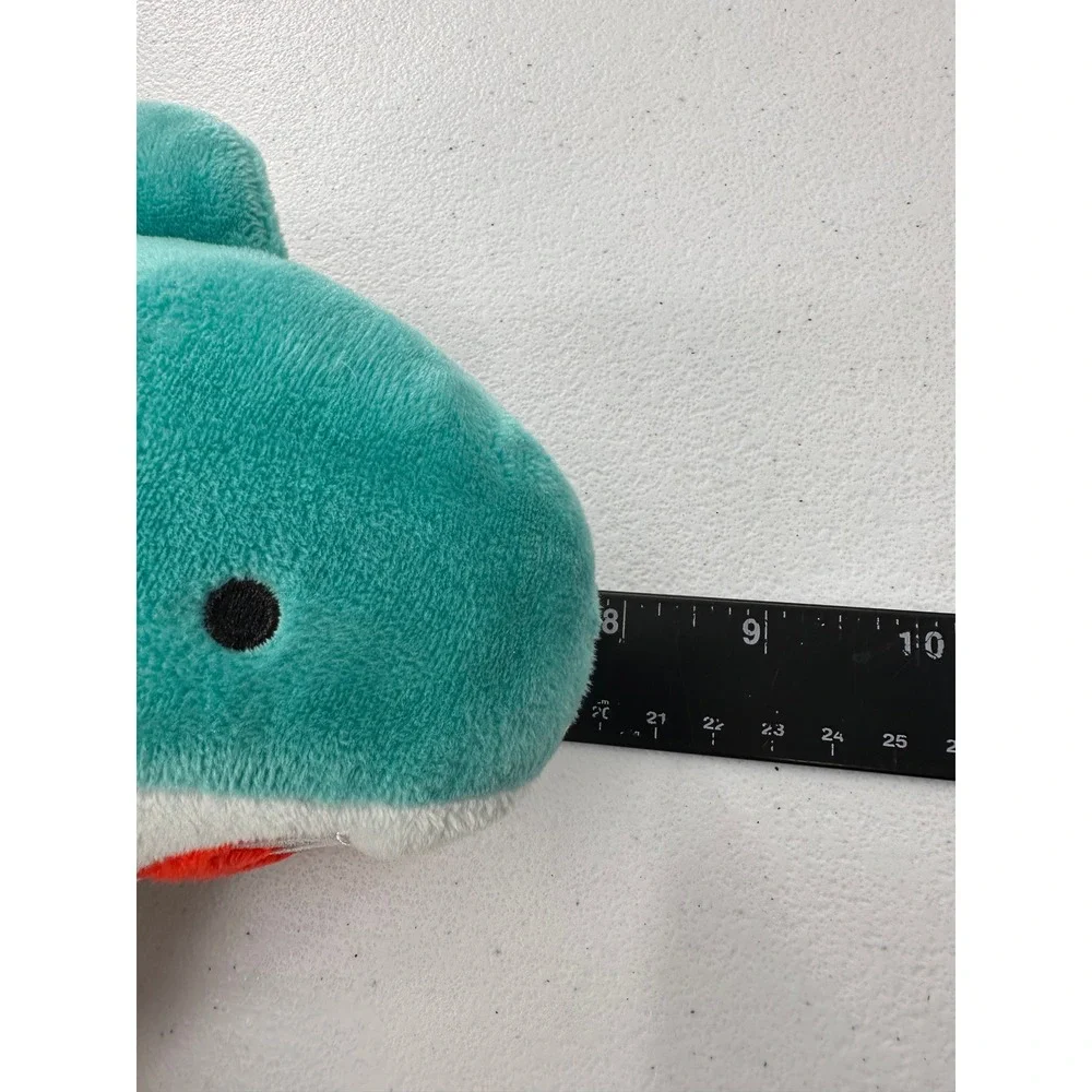 American Greetings Shark Plush Hawaiian Aloha Shirt 8 Inch Teal Blue Kids Toy